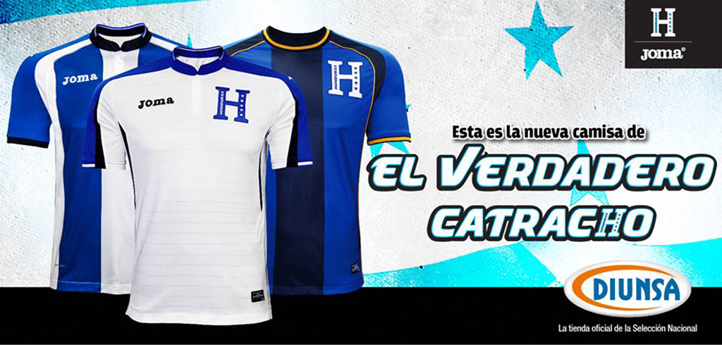 Selección Nacional Honduras Catracha Futbol Soccer T Shirt Camiseta Blue Azul 