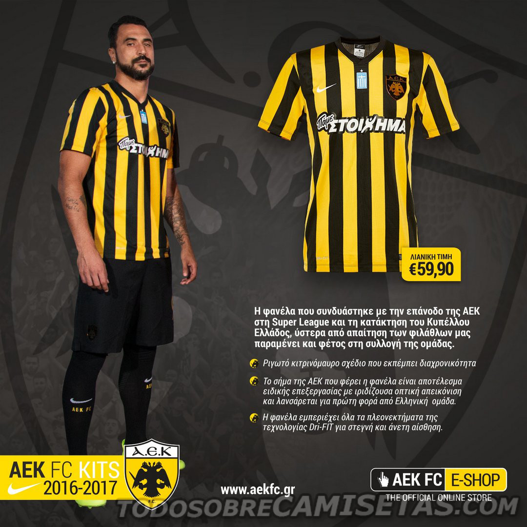 AEK Athens Nike 2016-17 Kits