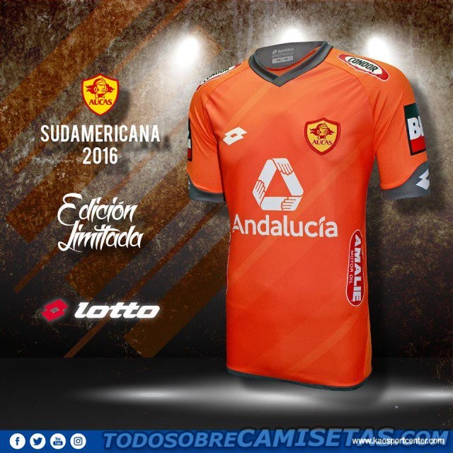 Camiseta Lotto de Aucas Sudamericana 2016