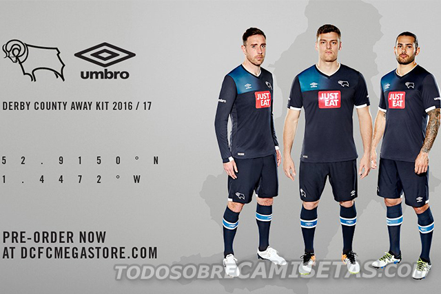 Derby County Umbro 2016-17 Away Kit