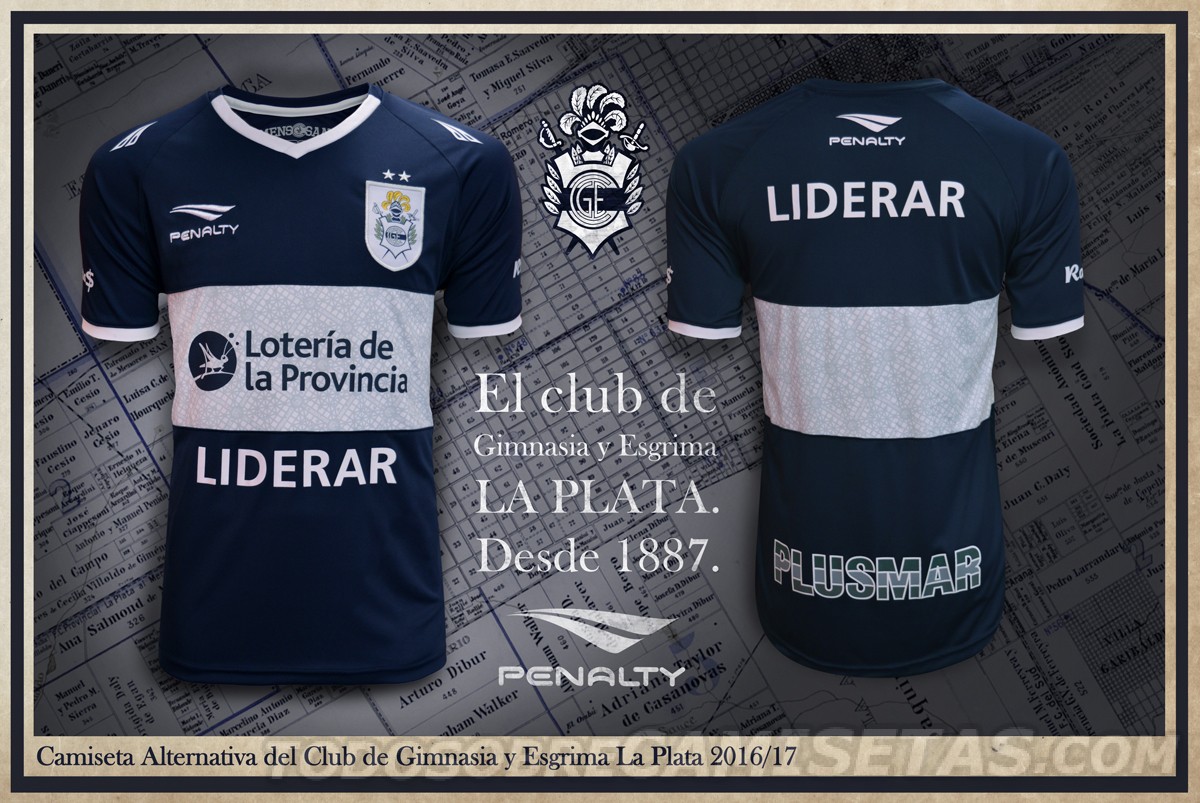 Camisetas Penalty de Gimnasia y Esgrima La Plata 2016
