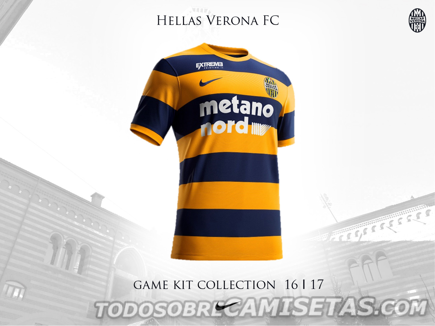 Hellas Verona FC Nike Prima Maglia 2016-17