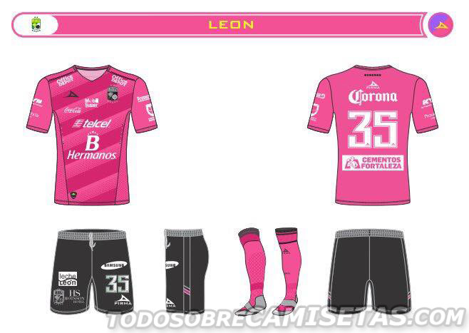 Camiseta rosa Pirma de Leon 2016