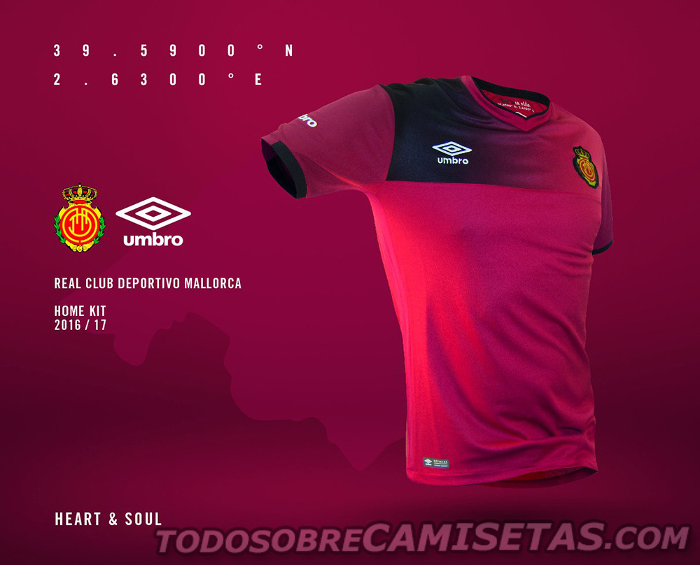 Equipaciones Umbro del Real Mallorca 2016-17