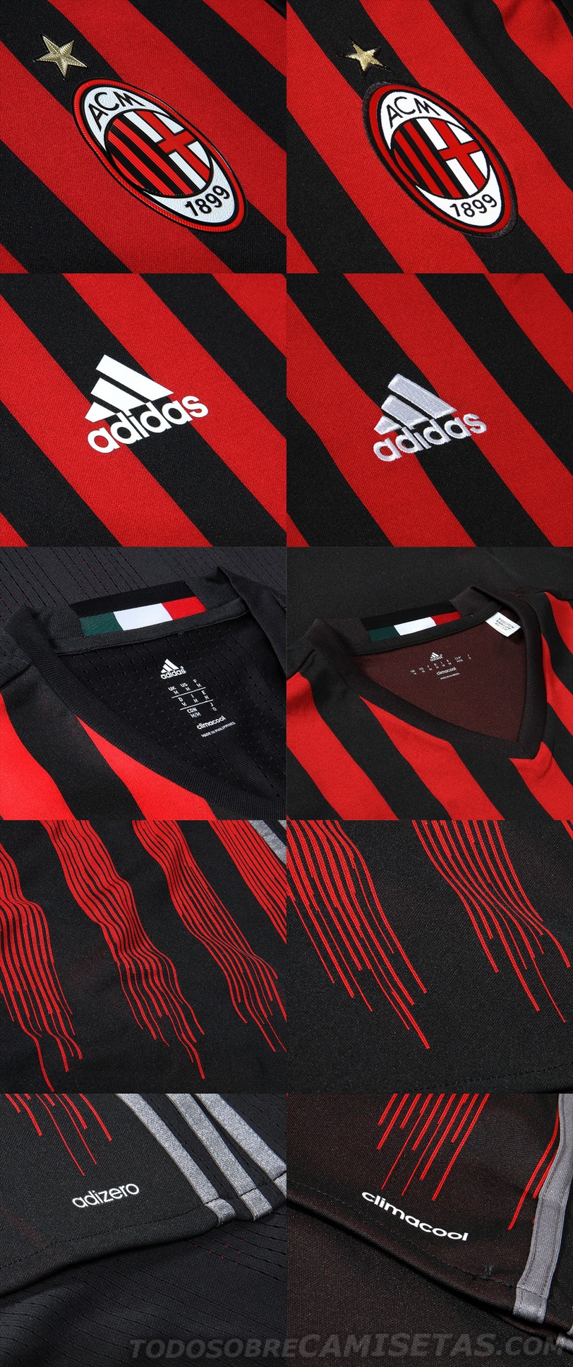 raya ejemplo cortina AC Milan Adidas 2016-17 Home kit (OFICIAL)