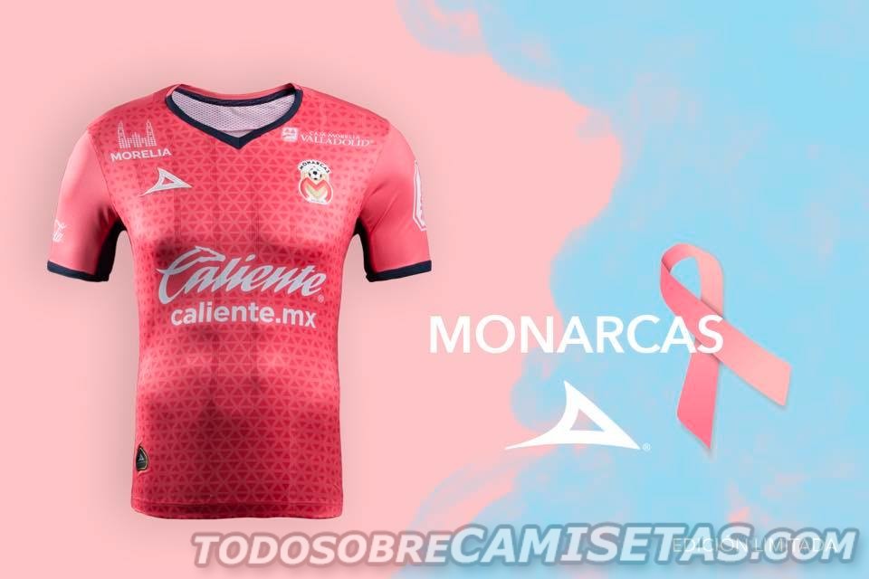 Camiseta Rosa Pirma de Monarcas Morelia 2016-17