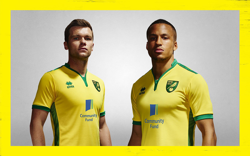 Norwich City Erreà 2016-17 Home Kit - Todo Sobre Camisetas