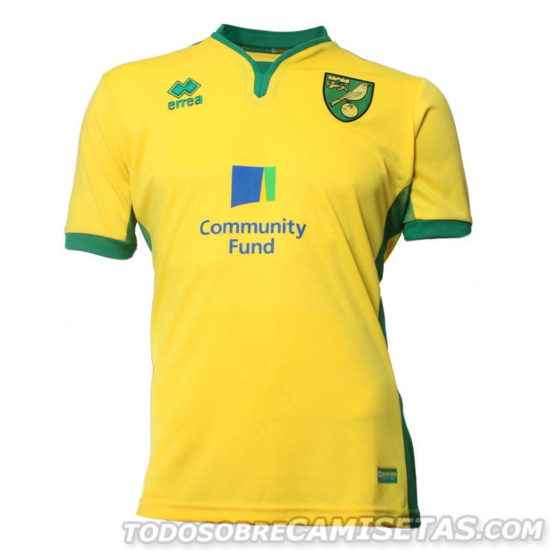 Norwich City Erreà 2016-17 Home Kit