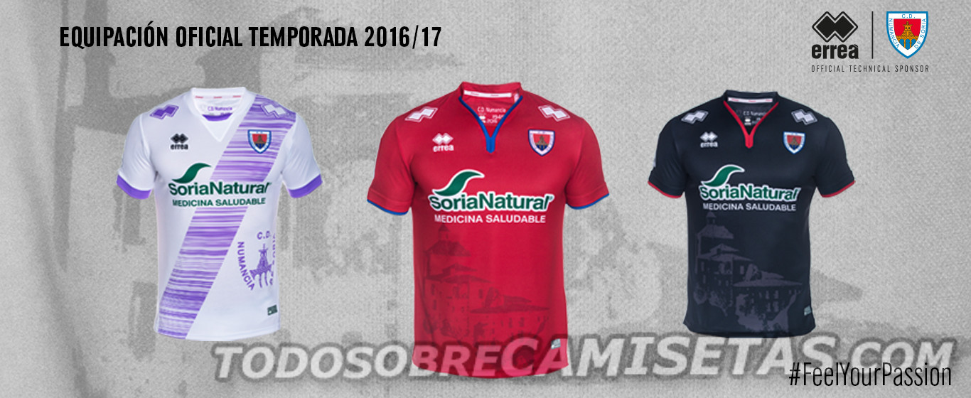 Camisetas Erreà de Numancia 2016-17