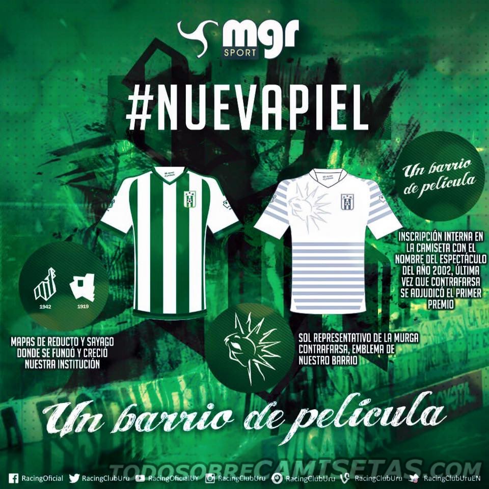 Camisetas MGR Sport de Racing de Montevideo 2016-17