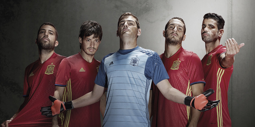 Guau fuerte Bosque Camiseta titular España Euro 2016 - Adidas