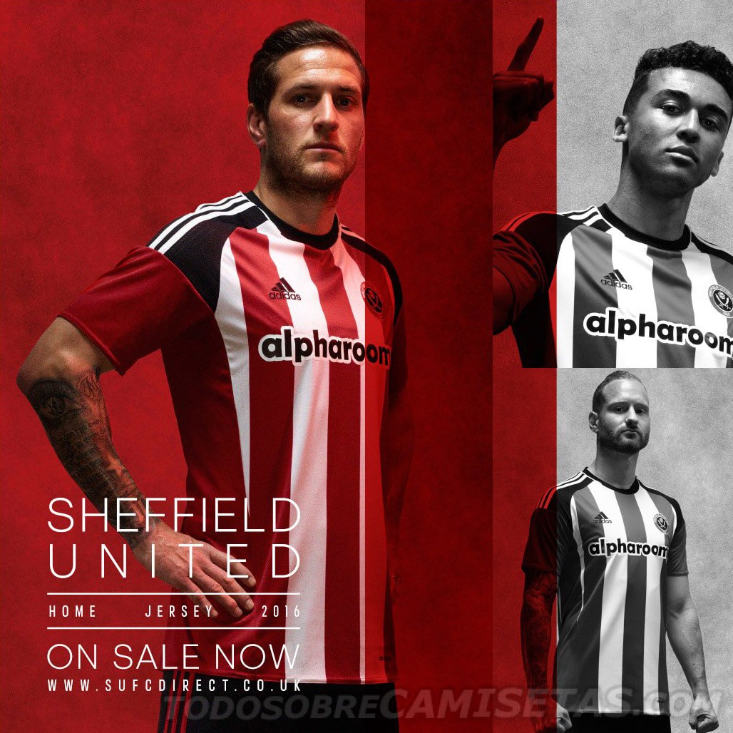 Sheffield United 2016-17 adidas home kit