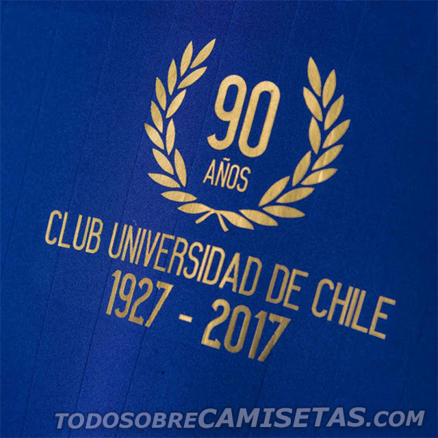 Camiseta adidas 90 años U de Chile 2017