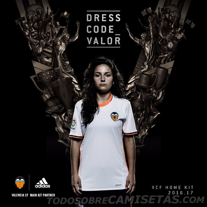Uniformes adidas del Valencia CF 2016-17