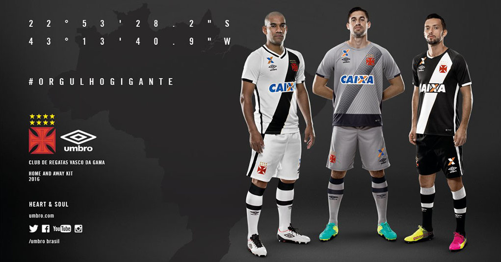 Camisas Umbro do Vasco da Gama 2016-17