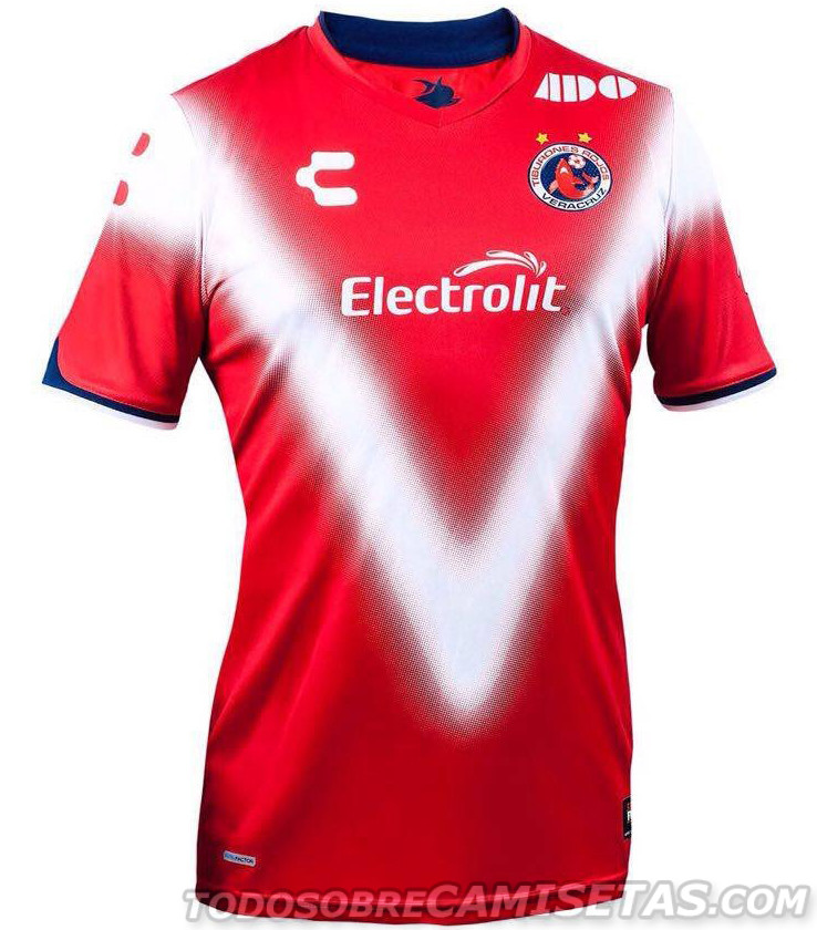 Jerseys Charly Futbol de Tiburones Rojos de Veracruz 2016-17