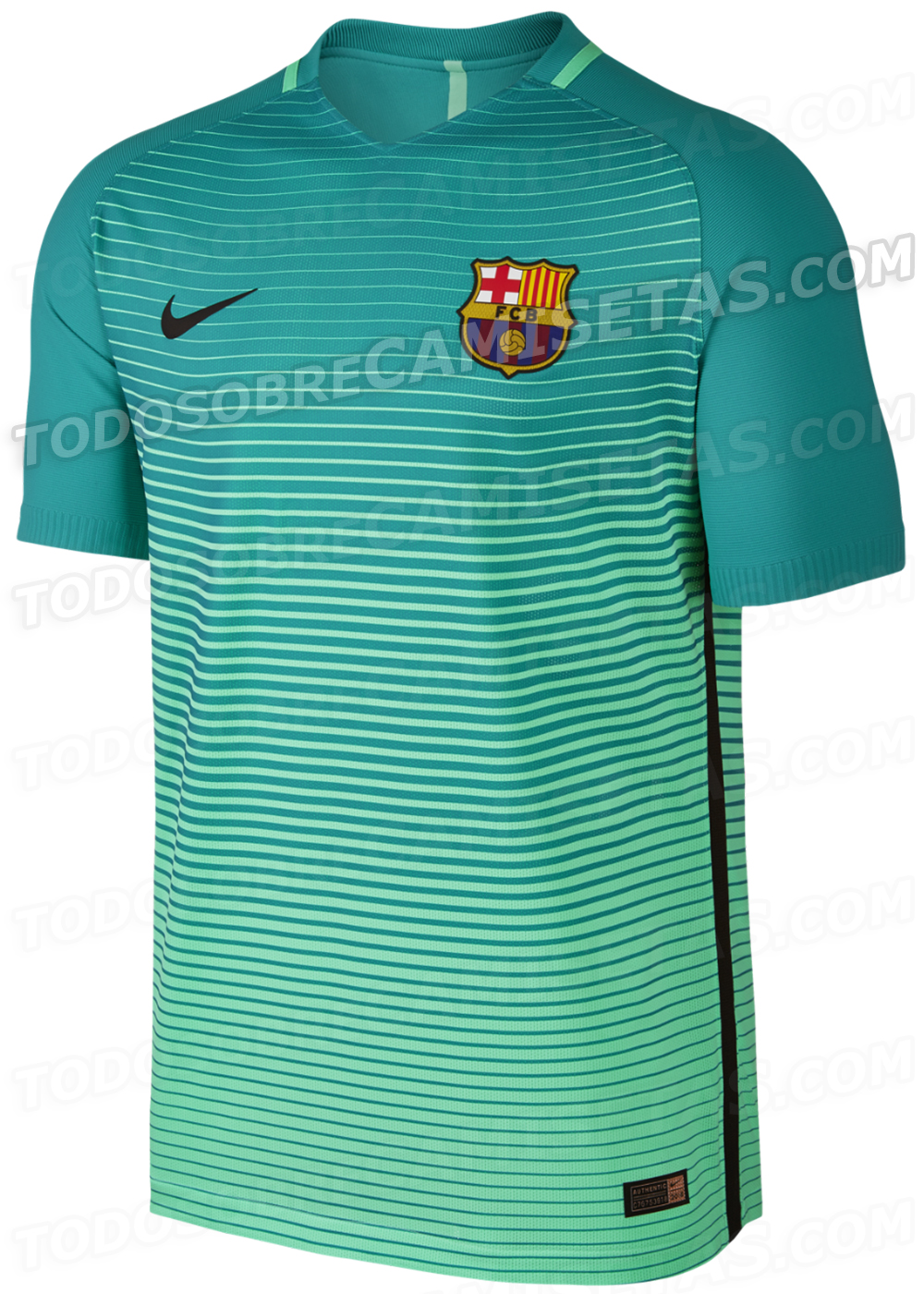 Tercera camiseta Nike de Barcelona 2016-17