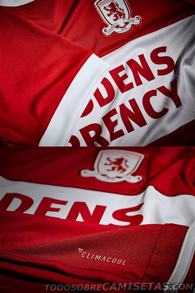 Middlesbrough FC adidas 2017-18 Home Kit
