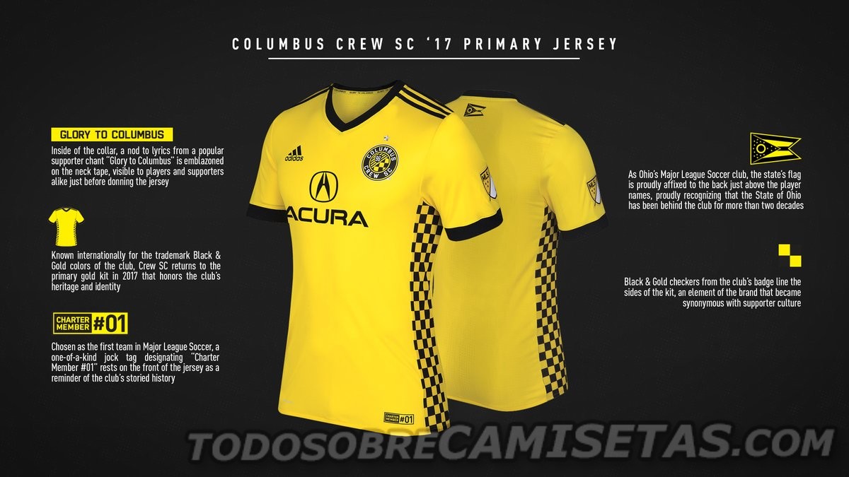 Columbus Crew adidas 2017 Home Kit