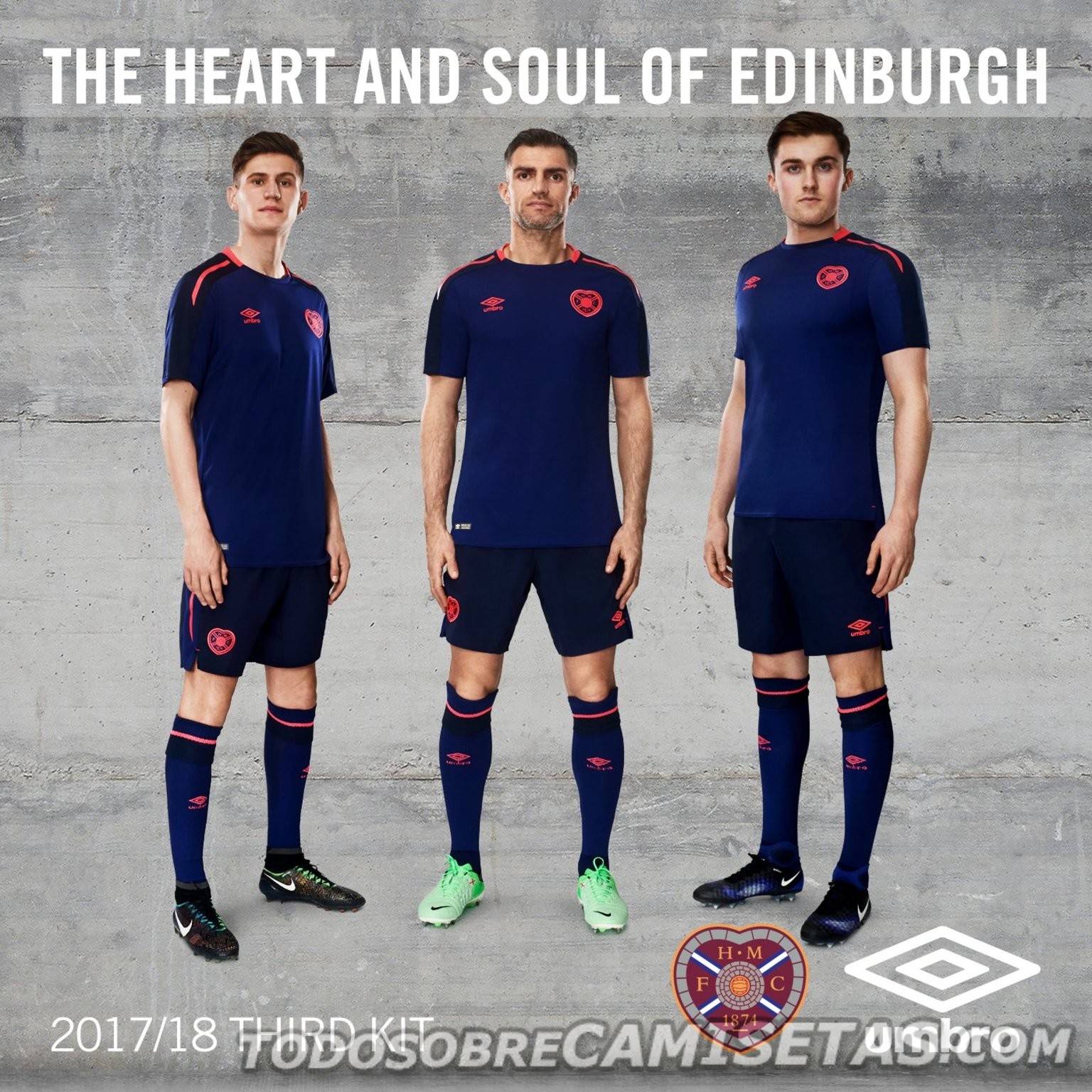 Heart of Midlothian Umbro 2017-18 Third Kit