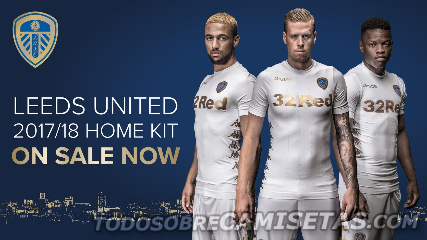 Leeds United Kappa 2017-18 Home Kit