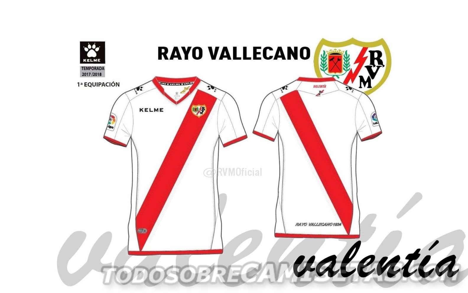 Equipaciones Kelme del Rayo Vallecano 2017-18