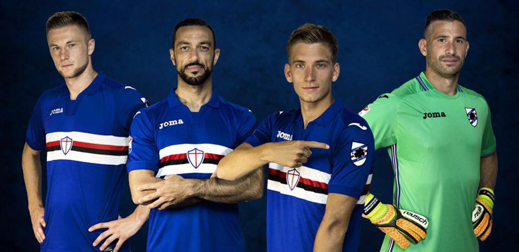 Sampdoria 2017-18 Joma Home Kit