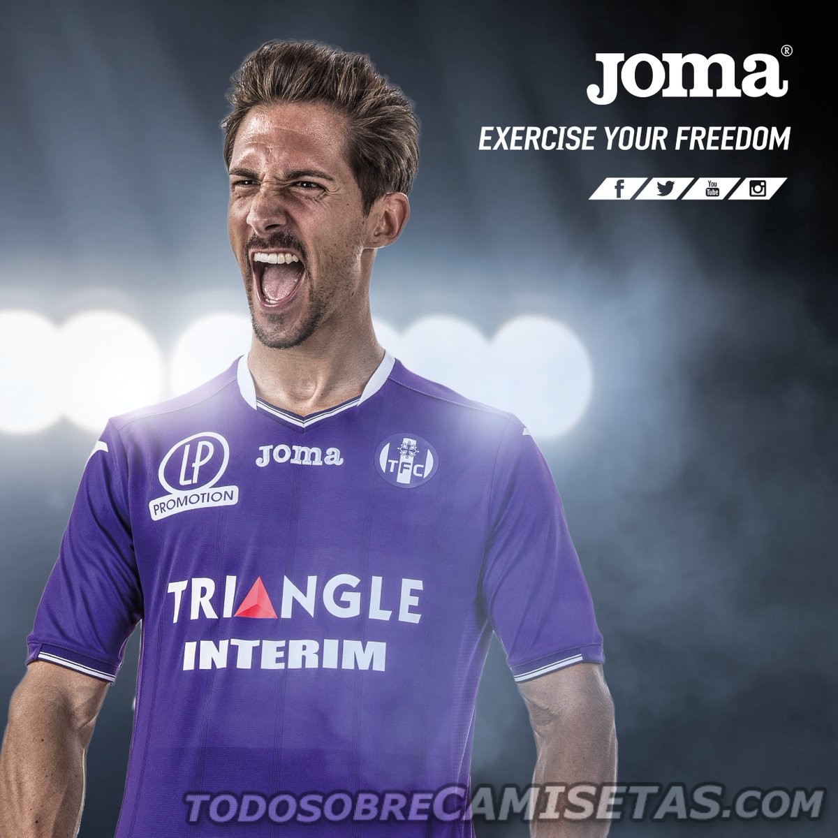 Toulouse FC Joma 2017-18 Home Kit