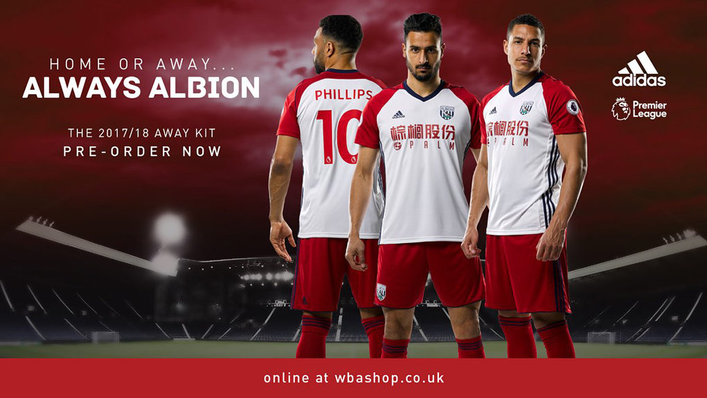 West Bromwich Albion 2017-18 adidas Away Kit
