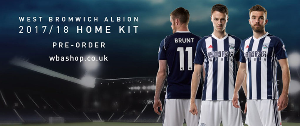 West Bromwich 2017-18 adidas Home Kit