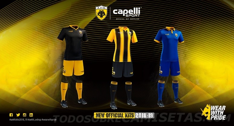 AEK Athens Capelli Sport Kits 2018-19 