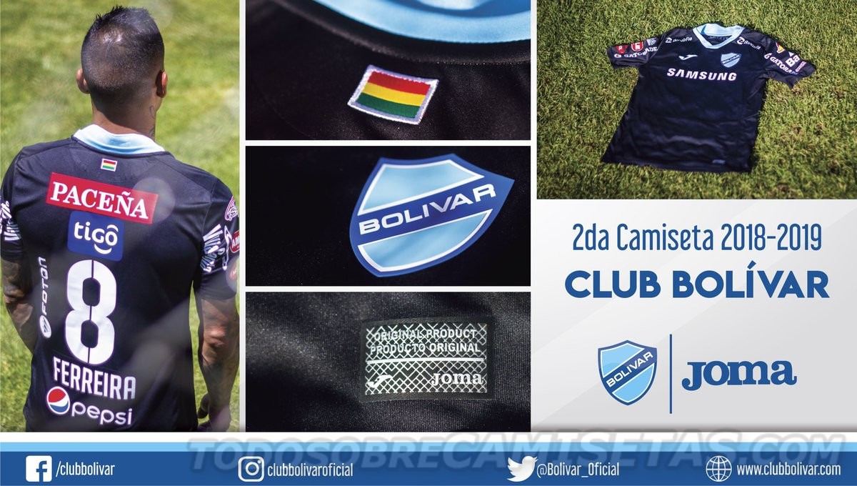 Uniformes Joma de Club Bolivar 2018-19