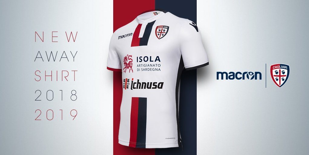 Cagliari Calcio Macron Away Kit 2018-19 - Todo Sobre Camisetas
