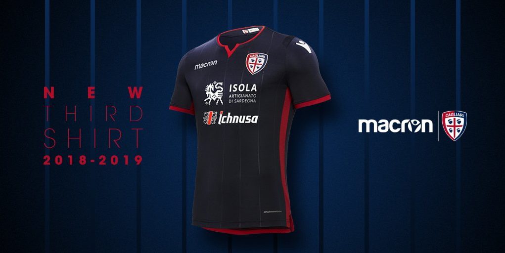 Cagliari Calcio Macron Third Kit 2018-19 - Todo Sobre Camisetas
