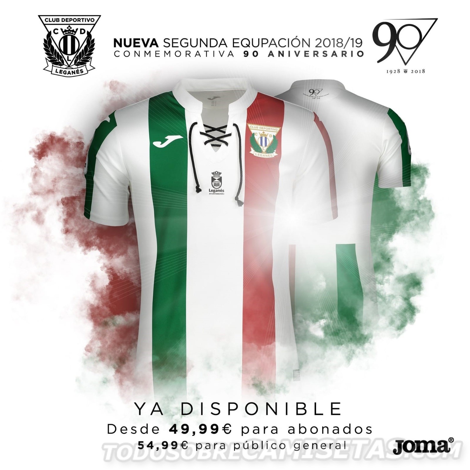 Camiseta visitante Joma de CD Leganés 2018-19