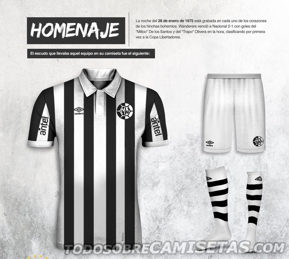 Camisetas Umbro de Montevideo Wanderers Copa Libertadores 2018