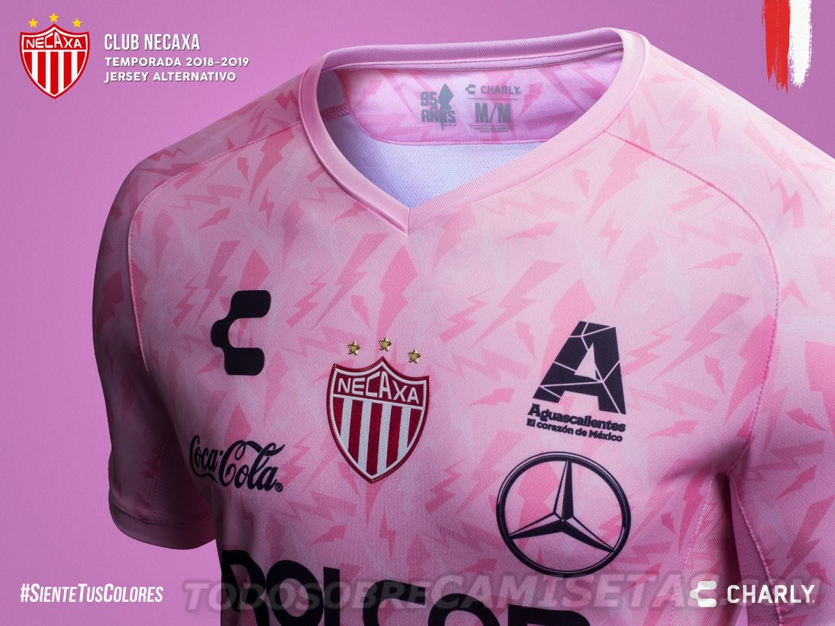 Camiseta rosa Charly Futbol de Necaxa 2018-19
