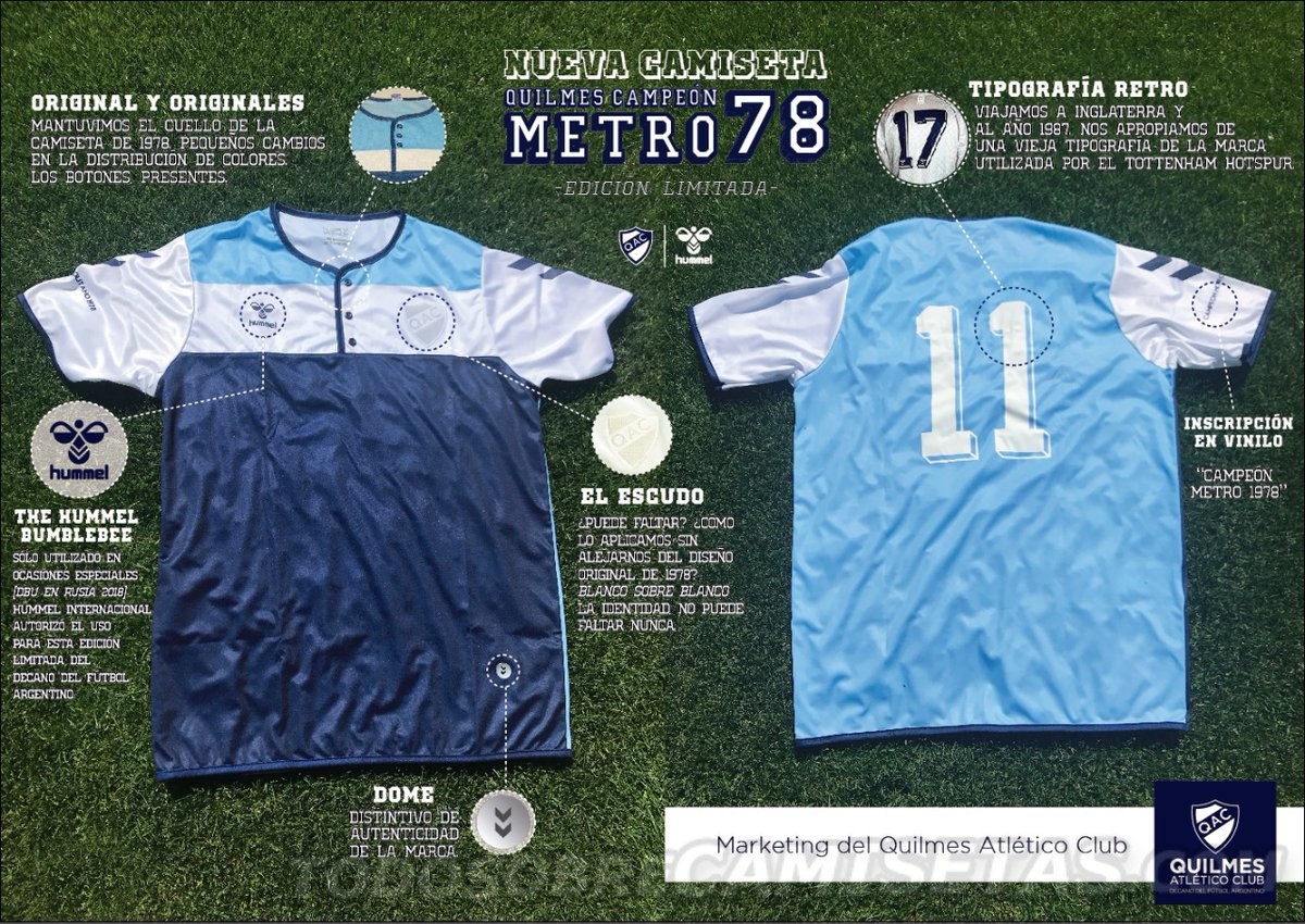 Camiseta Quilmes Campeonato Metro 78  