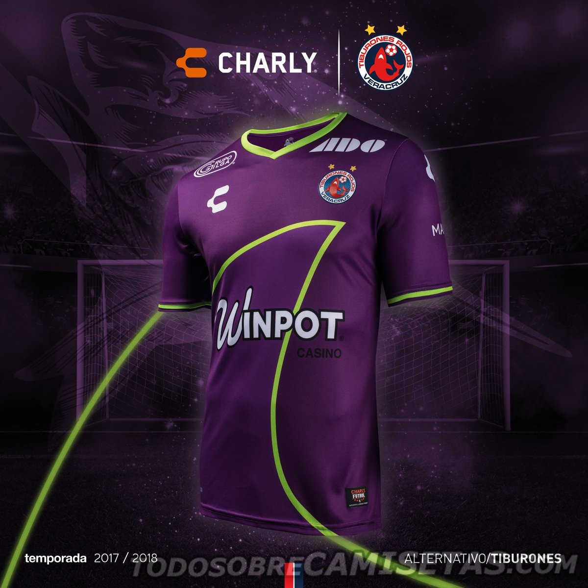 Tercer jersey Charly Futbol de Veracruz 2018