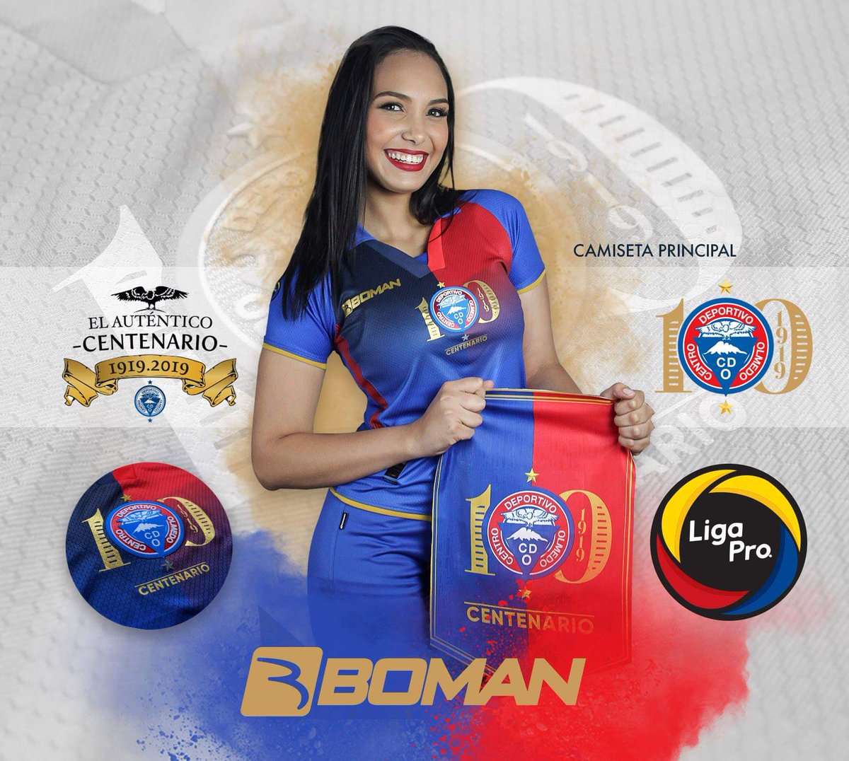 Camisetas Centenario Boman de CD Olmedo 2019