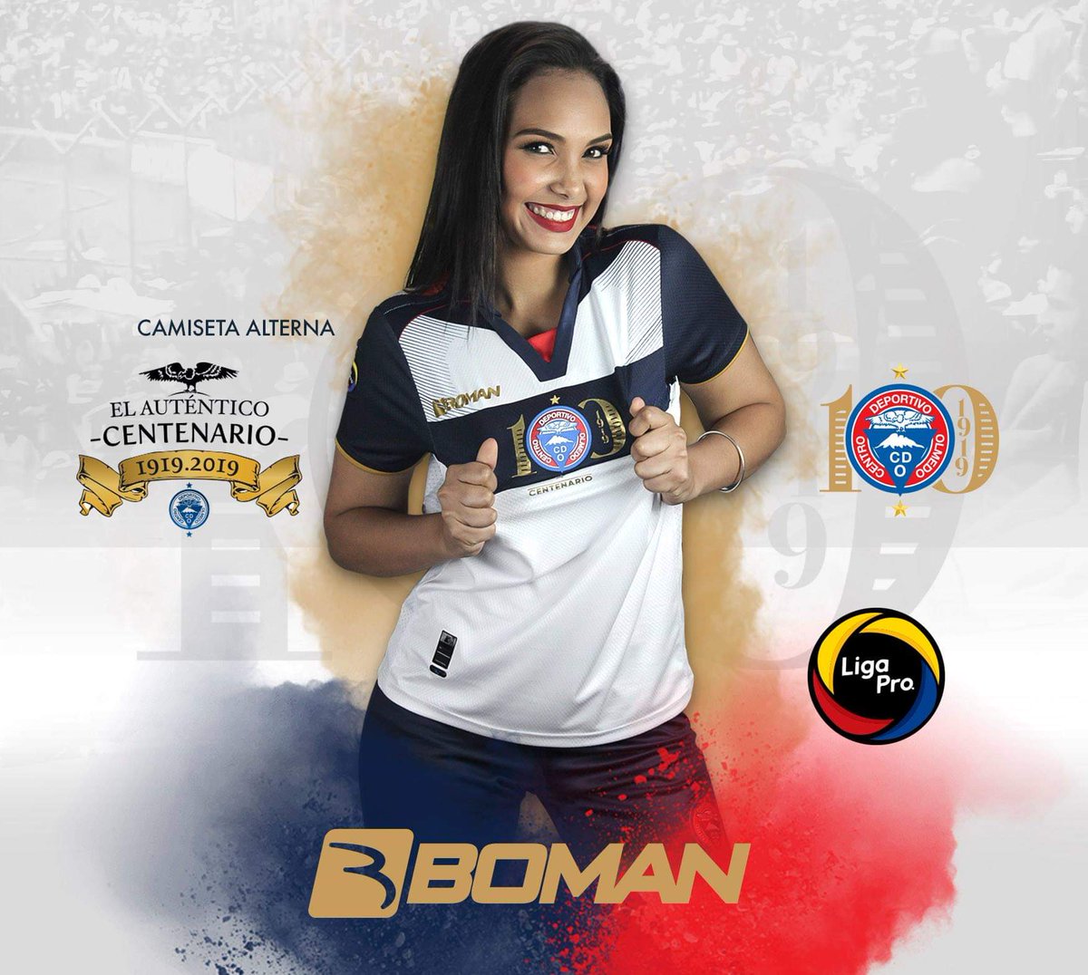 Camisetas Centenario Boman de CD Olmedo 2019