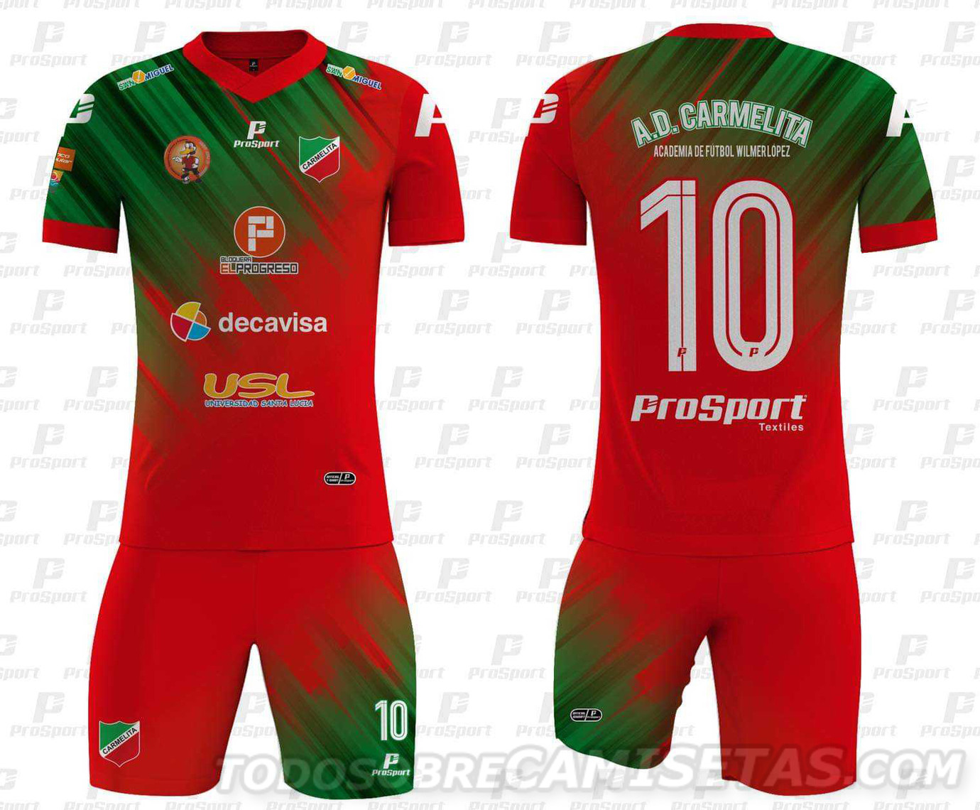 Camisetas ProSport de AD Carmelita Clausura 2019