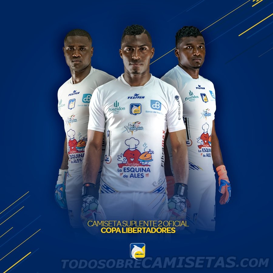 Camisetas Yeliyan de Delfín SC Copa Libertadores 2019