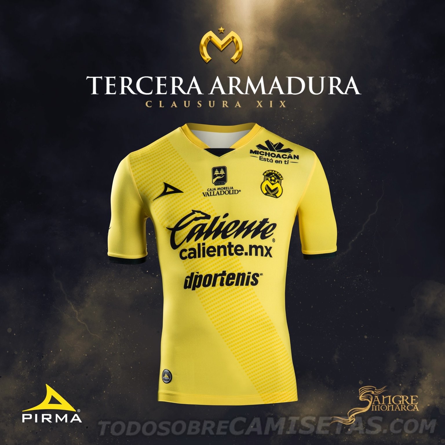 Tercer jersey Pirma de Monarcas Morelia 2019