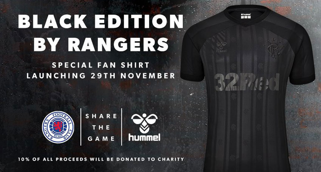 Rangers FC 2019-20 Hummel Black Edition Kit