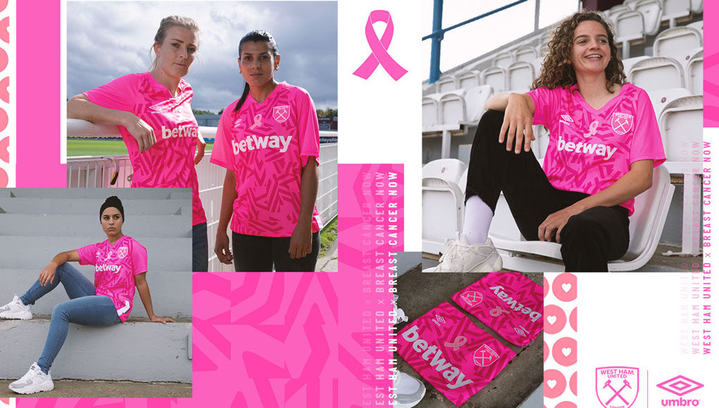 West Ham United Women 2019-20 Umbro Pink Kit