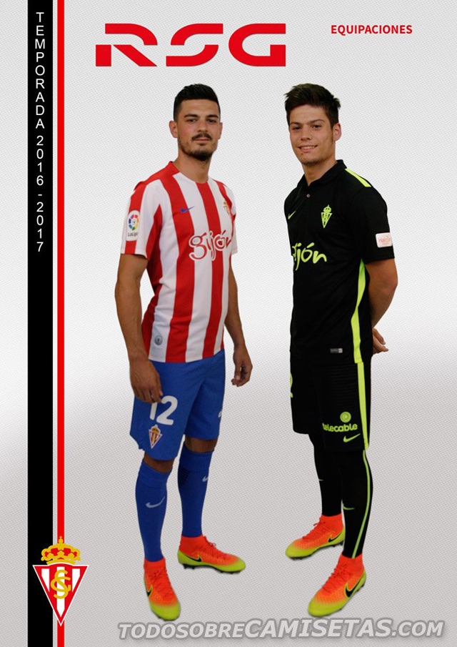 Equipaciones Nike del Sporting de Gijón 2016-17