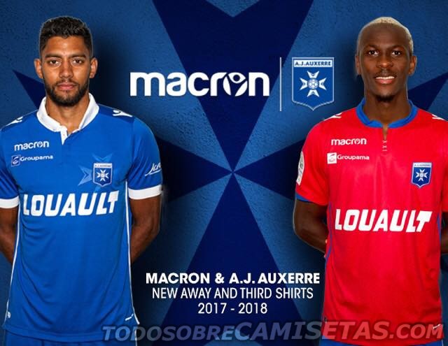 Uniformes alternativos Macron de AJ Auxerre 2017-18