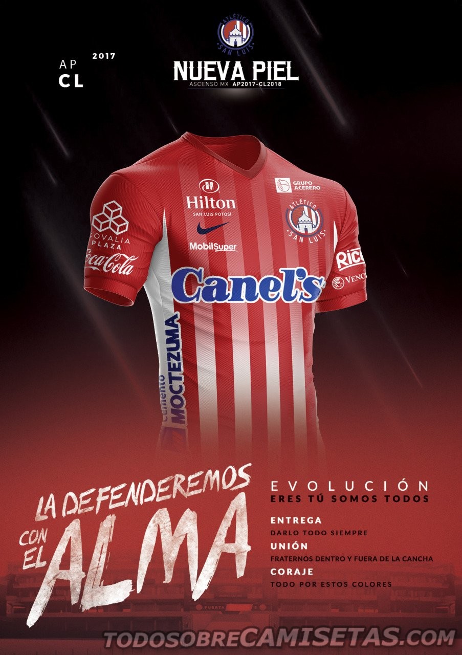Uniformes Nike Atlético San Luis 2017-18