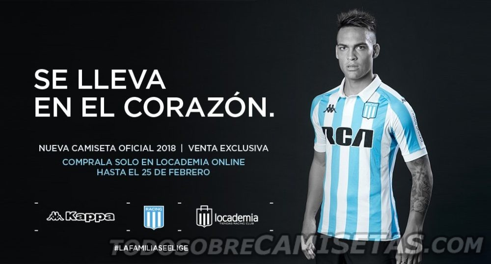 Camiseta titular Kappa de Racing Club 2018